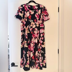 Calvin Klein Floral Fit & Flare Dress Size 16